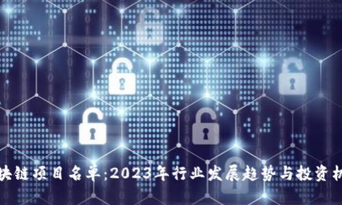 最新区块链项目名单：2023年行业发展趋势与投资机会分析